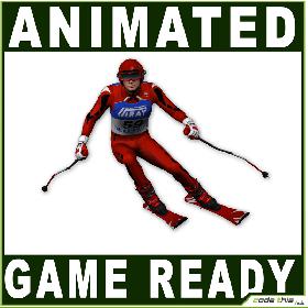 White Skier 16194 tris